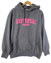 Universal Studios Hoodie Sweatshirt Size Large Mens Womens Gray Pink Pul... - $39.29
