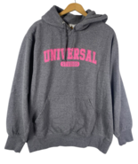 Universal Studios Hoodie Sweatshirt Size Large Mens Womens Gray Pink Pul... - $39.29