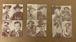 Vintage Cowboy Exhibit Cards - Lot of 3, EXHIBIT 4 IN 1 COWBOY ALL STAR ... - £15.56 GBP