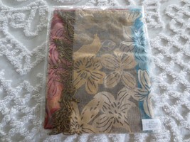 NIP SOUTHWESTERN 100% Viscose FRINGED  FLOWER SCARF - 28&quot; x 86&quot; - £11.15 GBP