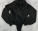 Akira Chicago Black Label Bodysuit Womens Small Black Open Long Sleeve - £23.18 GBP