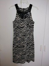 Connected Apparel Ladies Sleeveless PARTY/COCKTAIL DRESS-6-NWOT-ZEBRA Pattern - £7.58 GBP
