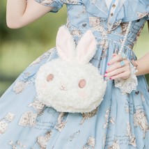 Lolita rabbit bag plush original design  chain messenger bag  doll cute Lolita l - £19.66 GBP