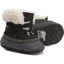 SOREL - Infant Baby Caribootie Boots With Fur Trim - Size 1 - £22.09 GBP