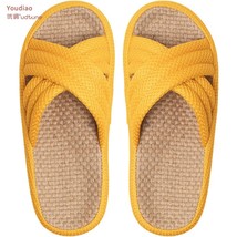 Hemp Slippers Women Indoor linen Summer Shoes EVA Sole Mute Home Slippers Non-sl - £30.94 GBP