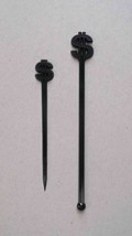 100 - New 4.5 &amp; 6 inch Black Multi-use Dollar Sign Pick &amp; Stir/Swizzle S... - £39.31 GBP