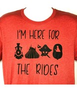 Magic Kingdom I&#39;m Here For The Disney Park Rides T-Shirt M/L 42in Silhou... - £15.11 GBP