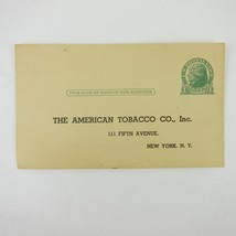 Postcard The American Tobacco Co New York 1 Cent Jefferson Stamp Vintage 1936 - £7.86 GBP