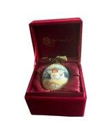 Ne’Qwa Art Angel Nativity Hand Painted Glass Ornament by Susan Winget - £18.25 GBP