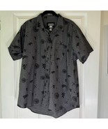 Game of Thrones Men&#39;s XL Button Down Gray &amp; Black Shirt HBO - $17.53