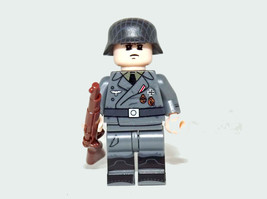 Single Sale German Officer with netting  WW2 Army Minifigure Block Toys - $6.60