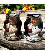 Pair of Vintage Toby Jugs Mugs Allerton&#39;s Est. 1831 Made In England 5-1/4&quot; - $38.47 CAD