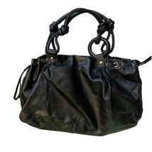 Sequoia Womens Black Bag Super Soft Leather Boho Bucket Handbag purse Dr... - £54.75 GBP