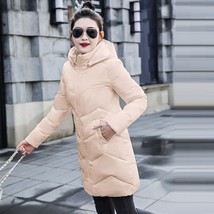 Winter Female Long Jacket 2023 Winter Coat Women Fake Collar Parkas Woman Plus s - £37.33 GBP