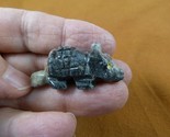 (y-ARM-15) little gray tan ARMADILLO carving SOAPSTONE gem PERU FIGURINE... - $8.59