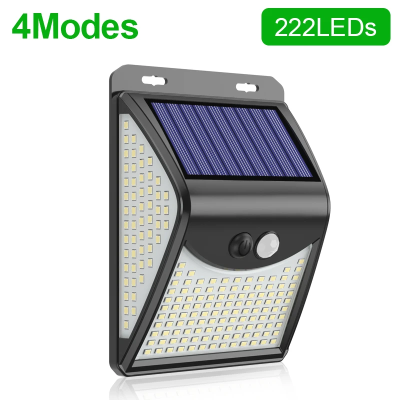 244 222 LED Solar Light Outdoor 4 Modes Motion Sensor PIR Wall Light Waterproof  - £149.56 GBP