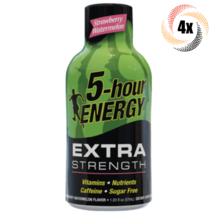 4x Bottles 5 Hour Energy Extra Strawberry Watermelon | 1.93oz | Fast Shipping - $16.78