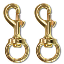Anley Flag Accessory - 1 Pair Brass Swivel Snap Hook - Rope Attachment C... - £7.78 GBP