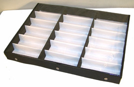 PORTABLE SUNGLASS CLEAR COVER 18 PAIR DISPLAY TRAY glasses storage prote... - $26.59