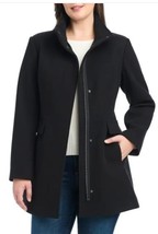 Vince Camuto Womens Jacket Black Full-Zip Pockets Semi-Fitted Heavyweight - $1,221.68 MXN