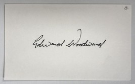 Edward Woodward (d. 2009) Signed Autographed 3x5 Index Card #10 - £19.65 GBP