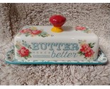 The Pioneer Woman 2pc Dish Vintage Floral Pattern Butter Makes Everythin... - $9.00