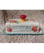 The Pioneer Woman 2pc Dish Vintage Floral Pattern Butter Makes Everything Better - $9.00