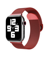 Red Milano Magnetic Stainless Steel Apple Watch Band 42MM / 44MM / 45MM - $31.50 CAD