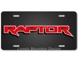 Ford Raptor Inspired Art Red on Grill FLAT Aluminum Novelty License Tag ... - $17.99