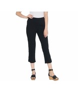 Isaac Mizrahi Live! Regular Knit Denim Pull-On Capri Jeans Black Reg 4 - $13.02 CAD