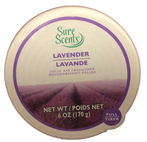 Sure Scents Lavender Scent Solid Air Freshener 6oz-BRAND NEW-SHIPS N 24 ... - $11.76