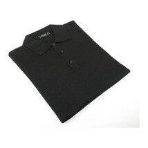 Mens PRINCELY Soft Merinos Wool Sweater Knits Lightweight Polo 1011-40 Black image 6