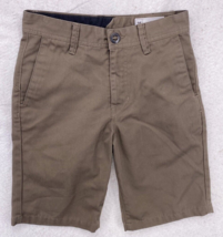 Volcom Boys Shorts Size 10 Mushroom Brown  Frickin Modern Stretch Chino Casual - $19.79