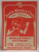 JEAN-LUC PONTY / KITTYHAWK - ORIGINAL 1980 CLOTH CONCERT TOUR BACKSTAGE ... - $20.00
