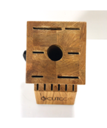 Vintage Cutco Wood Knife Block 13 Slot (1) Round Made in USA Honey Oak - $814.48 MXN