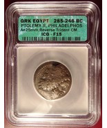 Greek Egypt 285-246 BC Ptolemy II Philadelphos Trident Counter Mark ICG ... - €258,45 EUR