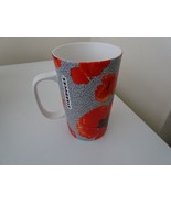 Starbucks 2015 Dot Series Red Poppy Flower Coffee Mug Tea Cup 16 oz - £8.21 GBP