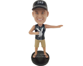 Custom Bobblehead Cool Boy Wearing A Vest And Shorts With Sandals - Leisure &amp; Ca - £71.14 GBP