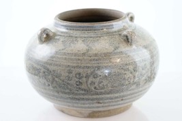 Large 15th/16th Century Thai Sawankhalok Kiln Blue Underglaze decorated jar - £330.85 GBP