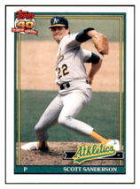1991 Topps Scott Sanderson Oakland Athletics Baseball Card GMMGA - £1.49 GBP