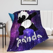 Cute Panda Blanket Soft Warm Lightweight Flannel Throw Blankets For Girls Boys A - £31.63 GBP