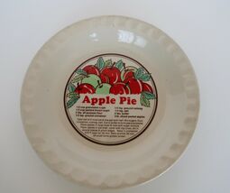 Vintage Sunnycraft Sunstone Collection Pie Bakers Apple Pie recipe plate - $19.99