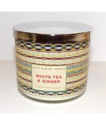 LOVELY RARE BATH &amp; BODY WORKS WHITE TEA &amp; GINGER 3-WICK 14.5 OZ CANDLE - $58.40