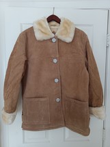 New Ladies Suede Leather Tan Coat Size Small New with Tags by  Dennis Basso - £56.78 GBP