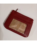 Buxton Women&#39;s Dark Red Leather Wallet Front Zipper Pocket Top Main Comp... - $250.02 MXN