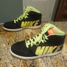 Rare Nike Men&#39;s Big Nike High Retro Black Neon Green Sneakers Size 13 366726-071 - £67.26 GBP