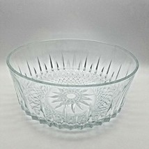 Serving Bowl  Crystal Heavy Arcoroc France 9&quot; Diameter EUC Starburst Vintage - £13.32 GBP