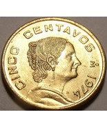 Edelstein Brilliant Handgehoben Mexico 1974 5 Cantavos ~ Fantastisch - £3.22 GBP