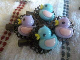 Jewelry Hair clips adorable duck 2 sets total of 4 alligator clamp style 246 - £3.72 GBP