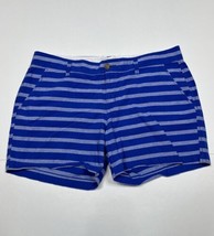 Old Navy Striped Chino Shorts Women Size 12 (Measure 35x5) Blue Casual - $11.14